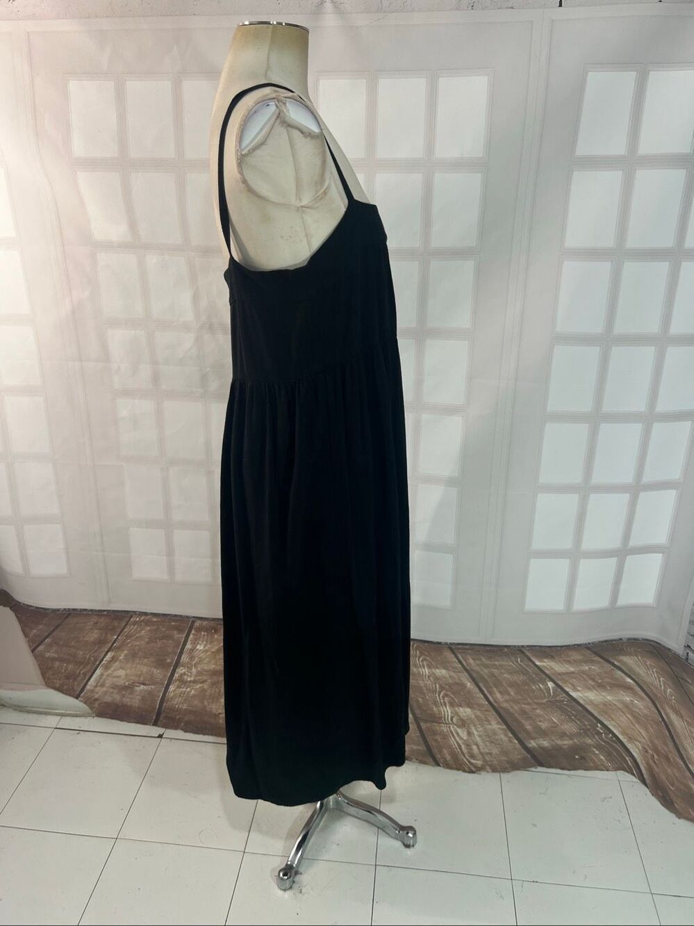 Rachel Pally Black Syd Linen Blend Sleeveless Tiered A-Line Maxi Dress Size XL - Picture 7 of 13